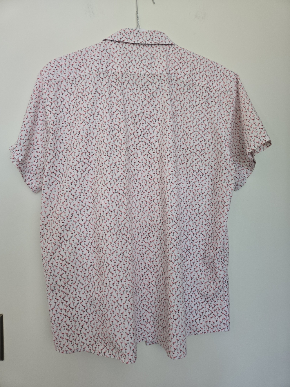 Slate & Stone White Short-Sleeve Button-Down Shirt with Red Micro Print - Picture 4 of 6